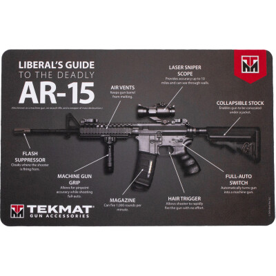 TekMat Armorers Bench Mat, Liberals Guide, Neoprene, Black, 11"x17"