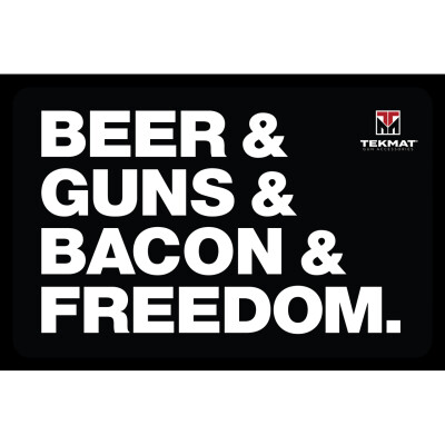 TekMat Beer, Guns, Bacon, Freedom Armorer's Mat 11"x17"
