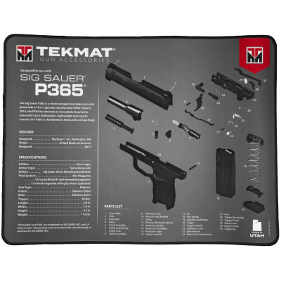 TekMat Oversized Gun Cleaning Mat for Sig Sauer P365, 15" x 20"