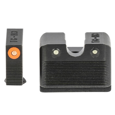 TRUGLO Tritium Pro Night Sights High Set fits Glock MOS 40/41 Orange Focus Ring 3 Dot Night Sight