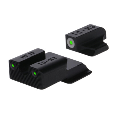 TRUGLO Tritium Pro Night Sights with White Focus Ring for S&W Shield EZ in 9mm