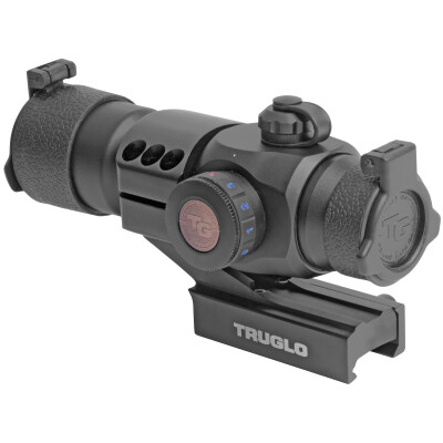 TRUGLO Triton Tactical Red Dot 30mm Red/Green/Blue 5MOA Circle Dot Reticle with Mount Aluminum Black TG8230RB