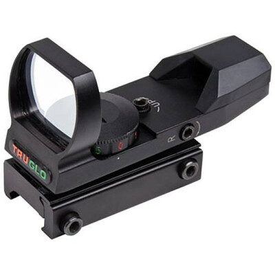 TRUGLO 24x34mm Dual Color Open Red Dot Sight Red/Green 5 MOA Dot Black