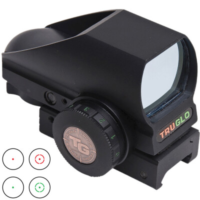 TRUGLO Tru-Brite Dual Color Red/Green Dot Sight 4 Reticle Reflex Sight Matte Black TG8380B