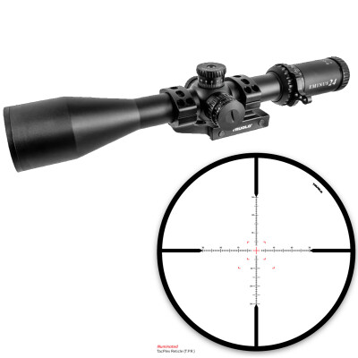 TRUGLO EMINUS Tactical Riflescope 6-24x50 Illuminated T.P.R. MOA Reticle 30mm Tube .25 MOA Adjustment Side Second Focal Plane Adjust Parallax Matte Black Finish