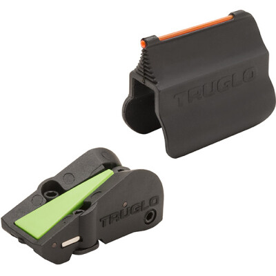 TruGlo FAST Universal Shotgun Sight Set Fiber Optic Steel Black