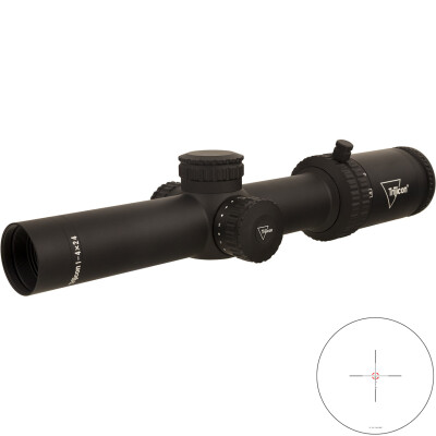Trijicon Credo 1-4x24 Scope BDC Segmented Circle Red Illuminated Reticle 30mm Tube Black