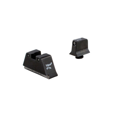 Trijicon Bright & Tough Suppressor Night Sight for Glock Large Frame Set Black Front/Black Rear with Green Front Lamp and Rear Lamps GL204-C-600698