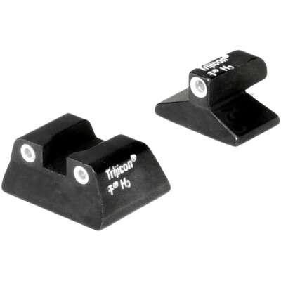 Trijicon HK USP Bright & Tough Night Sight Set Green Front Green Rear Tritium Steel Black
