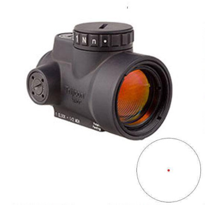 Trijicon MRO 1x25 Miniature Rifle Optic 2.0 MOA Adjustable Dot 1/2 MOA Adjustments CR2032 Lithium Battery No Mount Matte Black MRO-C-2200003
