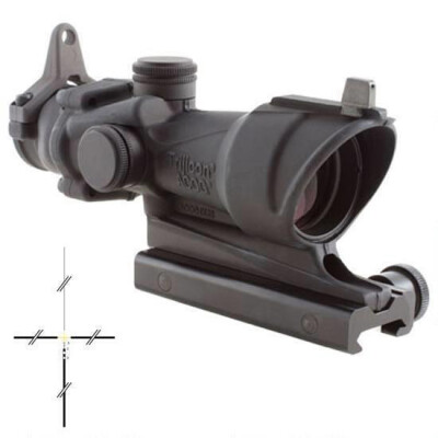 Trijicon ACOG 4x32 Amber .308 Ballistic Reticle TA51 Mount Backup Iron Sights Matte Black TA01NSN-308