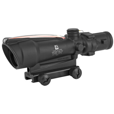 Trijicon ACOG TA11F 3.5x35 Rifle Scope Illuminated Red Chevron BAC .223 Ballistic Reticle 1/3 MOA with TA51 Mount Aluminum Black TA11F
