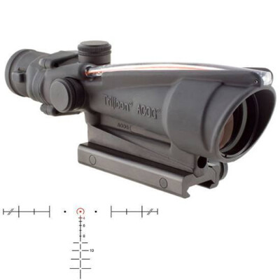 Trijicon ACOG TA11H-308 Riflescope 3.5x35 Illuminated Red Horseshoe .308 M240 BDC Reticle 1/3 MOA Aluminum Matte Black with TA51 Mount TA11H-308
