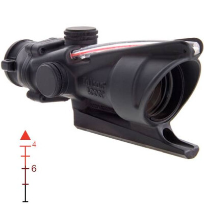 Trijicon ACOG TA31A 4x32 Rifle Scope Illuminated Red Triangle .223 Ballistic Reticle 1/2 MOA with Carry Handle Mount Aluminum Black TA31A