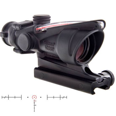 Trijicon ACOG TA31H-68 4x32 Rifle Scope Illuminated Red Horseshoe 6.8 SPC Ballistic Reticle 1/2 MOA with TA51 Mount Aluminum Black TA31H-68
