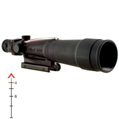 Trijicon ACOG TA55 5.5x50 Riflescope Illuminated Red Chevron .223 Ballistic Reticle 1/5 MOA Aluminum Black with TA51 Mount TA55
