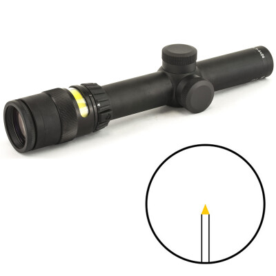 Trijicon AccuPoint 1-4x24mm Riflescope Triangle Reticle 30mm Tube Fixed Parallax Fiber Optic and Tritium Illumination Black Hard Coat Anodized Finish