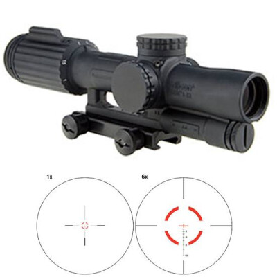 Trijicon VCOG 1-6x24 Riflescope Illuminated Green Segmented Circle/Crosshair MOA Reticle First Focal Plane Thumb Screw Mount Black
