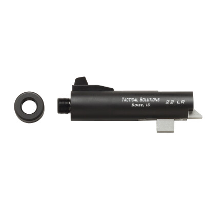 Tactical Solutions Trail-Lite 4" Threaded Barrel .22 Long Rifle Browning Buckmark Series Pistol Frame Matte Black Finish