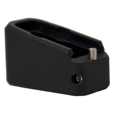 Taran Tactical Innovations for Glock 43 Magazine Extension Base Pad +2 Rounds Flat Black Finish