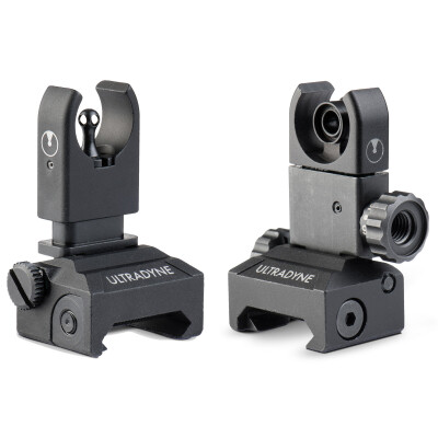 Ultradyne AR-15 C4 Front and Rear Sight Combo Same Plane Nitride Black