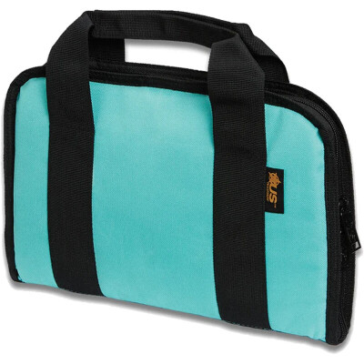 US PeaceKeeper Attache Gun Case 13.5" x 6" Fits Handguns Polyester Robin's Egg Blue