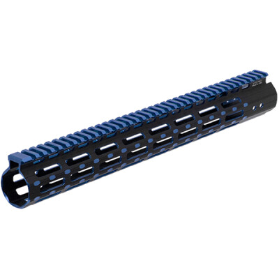 Leapers UTG PRO AR-15 15" M-LOK Handguard Super Slim Rail Black/Blue MTU019SSMB2