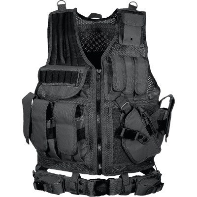 Leapers UTG Law Enforcement Tactical Vest for Right-Hand Shooters Black