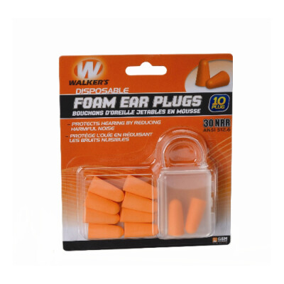 Walker Game Ear Ear Plugs NRR 30dB Rated 5 Pair Orange