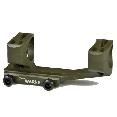 Warne Scope Mounts SKEL One Piece AR-15 Skeletonized Scope Mount 1" Tube Diameter Lightweight 6061 Aluminum Matte OD Green XSKEL1OD