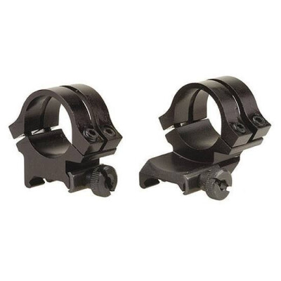 Weaver 1" High Quad-Lock Quick-Detach Extension Rings Matte Black Aluminum