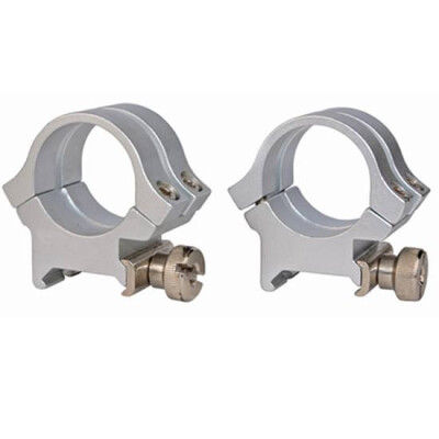 Weaver Quad Lock Detachable 1" Aluminum Rings High Height Silver 49056