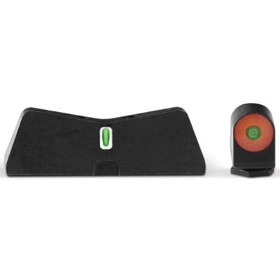 XS Sights DXT2 Big Dot Night Sights for Glock 17/19/26 Green Tritium Front With Orange Ring/Tritium Stripe Rear Matte Black
