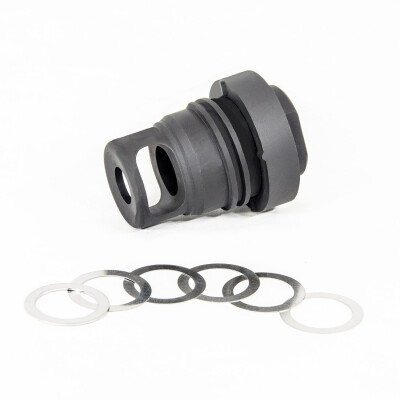 Yankee Hill Machine Mini Phantom AR-10 QD Muzzle Brake 7.62 NATO Threaded 5/8x24 Steel Construction Melonite Finish Black
