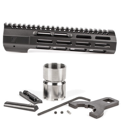 ZEV Technologies AR-15 Wedge Lock 9-1/4" One Piece Free Float Hand Guard Modular M-LOK Aluminum Anodized Matte Black Finish