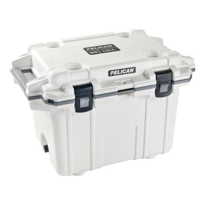 Pelican Coolers 50 Quart Elite Injection Molded Cooler White and Gray