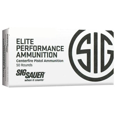 SIG Sauer Elite Performance V-Crown .45 ACP Ammunition 50 Rounds JHP 200 Grain