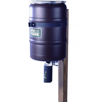 On Time Elite Lifetime Fish Feeder Combo 150 lb Capacity Post Mount Polymer