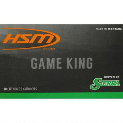 HSM GameKing 243 Win Ammunition 20 Rounds 85 Grain Sierra HPBT 3000 fps