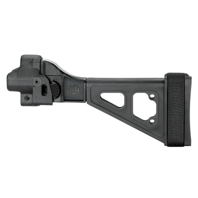 SB Tactical Pistol Stabilizing Brace SBT5 Side Folding Fits HK MP5/MP5K Reverse Stretch Clones Complete Assembly Matte Black