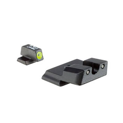 Trijicon HD-XR Night Sights Set Smith & Wesson M&P Shield 3 Dot Green Tritium With Yellow Front Sight Outline Aluminum Housing Matte Black Finish