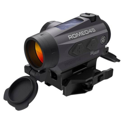 SIG Sauer Romeo4S Red Dot Optic 2 MOA Red Dot Ballistic Circle Dot Low Mount .50 MOA Adjustment Unlimited Eye Relief CR2032 Battery Graphite/Black