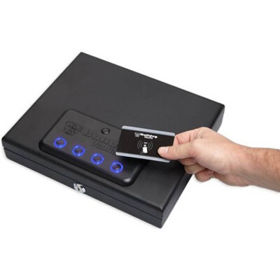 Bulldog Biometric Fingerprint Pistol Vault Magnum Top Load 11.5"X9.8"X2.5 Black