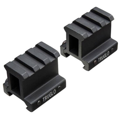 TRUGLO Two Piece Riser Rail 1" Picatinny Black TG8992B