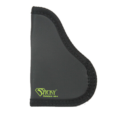 Sticky Holster MD-4 Medium Modified For Light/Laser IWB Holster Ambidextrous Single Stack/Sub-Compact Semi Auto Pistols up to 3.6" Barrels Sticky Skin Material Matte Black Finish
