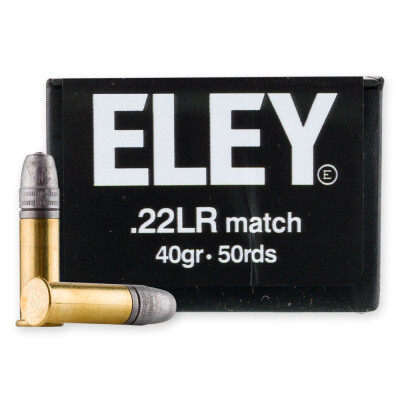 Eley Match .22 LR Ammunition 500 Rounds LRN 40 Grains