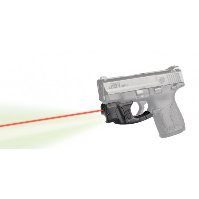 LaserMax Centerfire Light/Laser Sight System Red Laser/100 Lumen Mint Green Light S&W M&P Shield 1/3N Battery Polymer Housing Matte Black