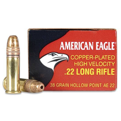 400 Round Brick .22 Long Rifle Federal Hollow Point 38 Grain 1260 fps Copper Plated AE22