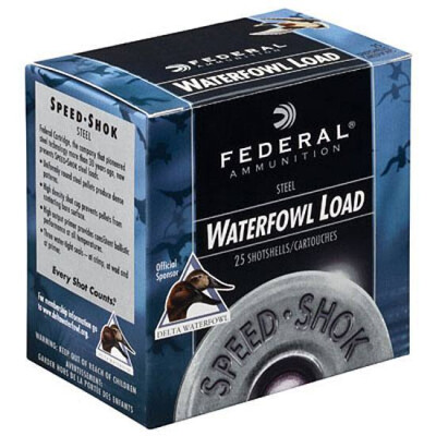 Federal 10 Gauge Speed-Shok 3-1/2" T Steel 1-1/2oz 25 Round Box