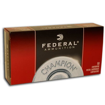 Ammo .38 Special Federal Champion 158 Grain Lead Round Nose 770 fps 50 Round Box